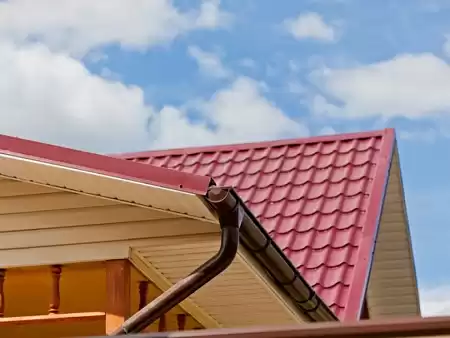 Труба круглая соединительная D125/90 Grand Line PE, 1.0 м, RAL 3005 красное вино