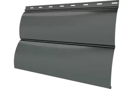 Металлический сайдинг Гранд Лайн / Grand Line профиль Блок-хаус новый, PE 0.45 с пленкой, RAL 7005 мышино-серый