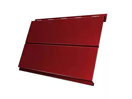 Металлический сайдинг Гранд Лайн / Grand Line профиль Вертикаль, Satin 0.5, цвет Ral 3011 (красно-коричневый)