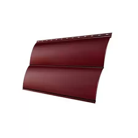 Металлический сайдинг Гранд Лайн / Grand Line профиль Блок-хаус new, Satin 0.5, цвет Ral 3005 (красное вино)