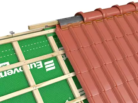 Коньковая лента Eurovent ROLL GEO, 180 мм x 5 м, RAL 3011 вишня