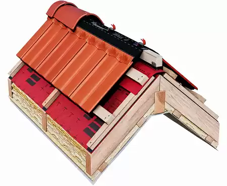 Коньковая лента Eurovent ROLL O, 310 мм x 5 м, RAL 8004 кирпичный