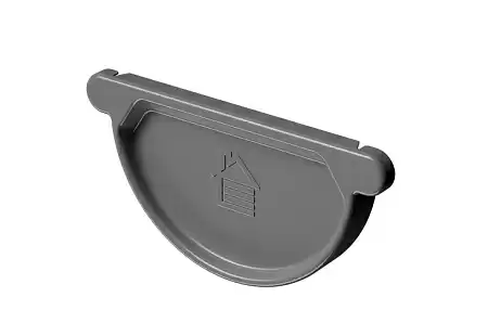 Заглушка желоба Docke STAL PREMIUM D125, RAL 7024 графит