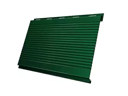 Металлический сайдинг Гранд Лайн / Grand Line профиль Вертикаль, Drap 0.45, цвет Ral 6005 (зеленый мох)