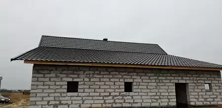 Металлочерепица Гранд Лайн / Grand Line, коллекция Kredo, 0,5 Satin Zn 140, цвет RAL 8017 (шоколад) Металлочерепица Гранд Лайн / Grand Line, коллекция Kredo, 0,5 Satin Zn 140, цвет RAL 8017 (шоколад)