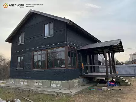 Монтаж сайдинга Docke LUX брус Кедр, Мурино