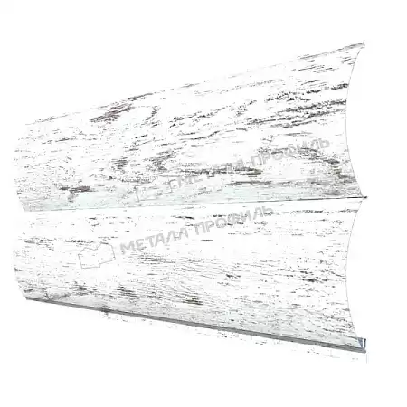 Металлический сайдинг Металл Профиль Woodstock Гладкий, 0.5 ECOSTEEL, беленый дуб