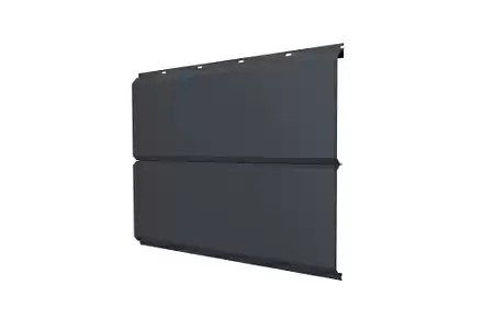 Металлический сайдинг Гранд Лайн / Grand Line профиль ЭкоБрус новый, Drap TwinColor 0,45 с пленкой, RAL 7024 мокрый асфальт