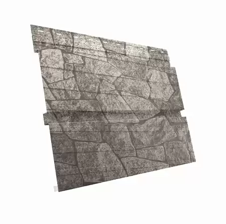Металлический сайдинг Гранд Лайн / Grand Line профиль Квадро Брус, Print elite 0.45, цвет Fine Stone (Камень)