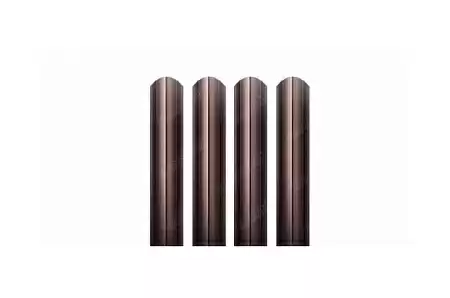 Штакетник металлический Grand Line, круглый фигурный, Velur X 0.5, RAL 8017 шоколад