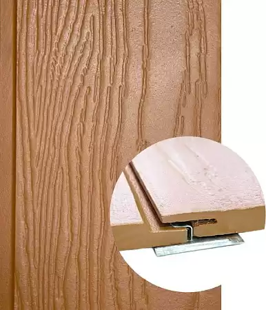 Фиброцементный сайдинг БЕТЭКО-ВУДСТОУН КЛИК, 190х3000х10 мм, 8028 коричневый Фиброцементный сайдинг БЕТЭКО-ВУДСТОУН КЛИК, 190х3000х10 мм, 8028 коричневый