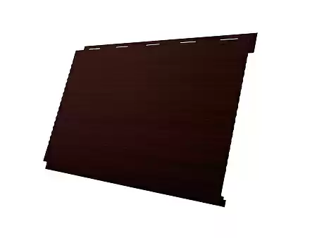 Металлический сайдинг Гранд Лайн / Grand Line профиль Вертикаль, Print elite 0.45, цвет Choko Wood (Шоколадное дерево)