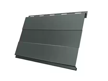 Металлический сайдинг Гранд Лайн / Grand Line профиль Вертикаль, PE 0.45, цвет Ral 7005 (серая мышь)