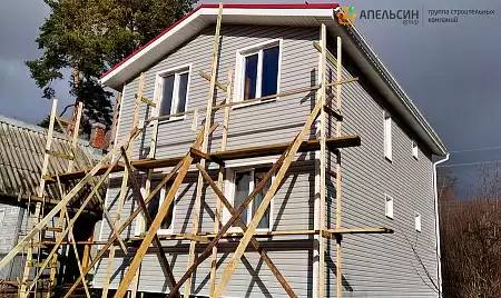 Монтаж фасада панелями Grand Line в Васкелово
