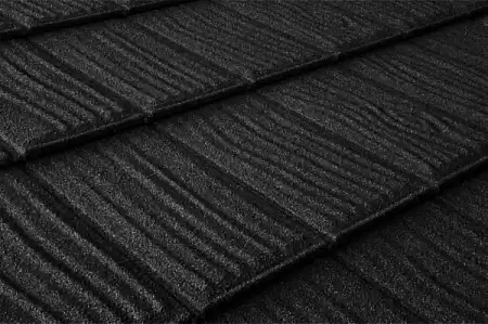 Композитная черепица Метротайл (Metrotile) серия I-Shake, цвет черный, 1340х430 мм