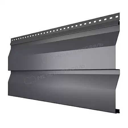 Металлический сайдинг Металл Профиль Корабельная доска, 0.4 PE, RAL 7024 серый графит