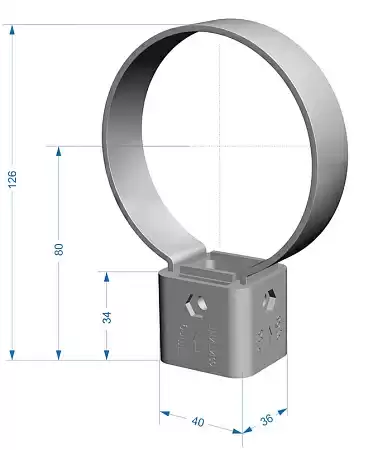 Хомут универсальный D85 мм Деке Премиум / Docke Premium, цвет графит (Ral 7024)