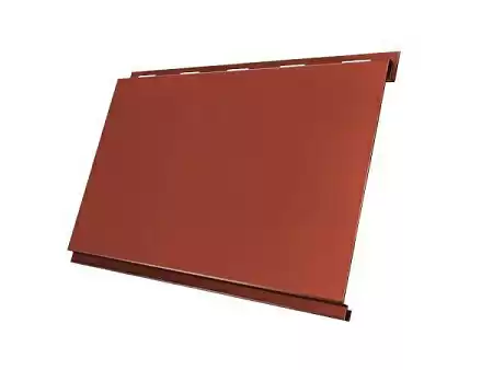 Металлический сайдинг Гранд Лайн / Grand Line профиль Вертикаль, PE 0.45, цвет Ral 8004 (терракота)