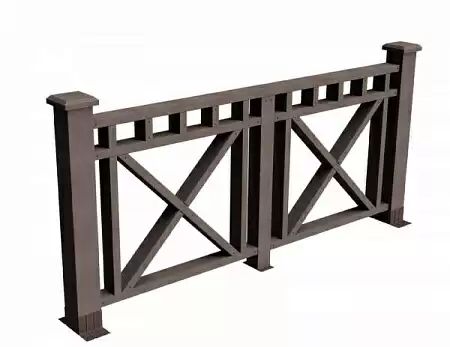 Секция ограждения Виктория GRINDERDECO, 2120х1075 мм, венге