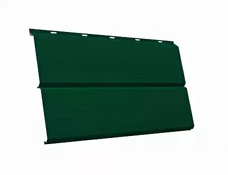 Металлический сайдинг Grand Line ЭкоБрус новый 3D, Сатин матовый ТХ  0.5 с пленкой, RAL 6005 зеленый мох