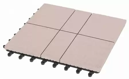 Садовый паркет Люкс 8 GRINDERDECO ДПК, 300x300 мм, выбеленный дуб, упаковка 10 шт.