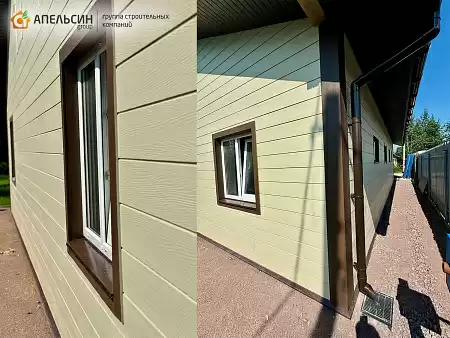 Монтаж фиброцементных панелей FCS click с софитами и водостоком СНТ Звёздочка