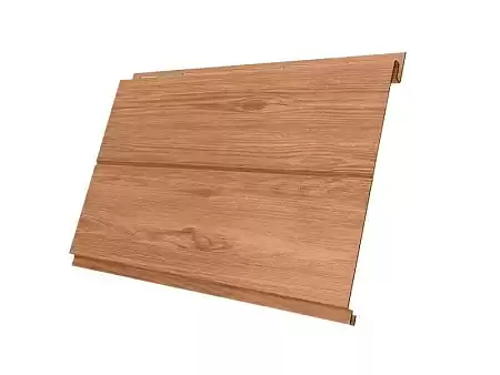 Металлический сайдинг Гранд Лайн / Grand Line профиль Вертикаль, Print elite 0.45, цвет Honey Wood (Медовое дерево)