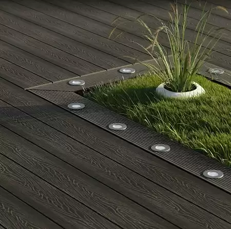 Террасная доска Decking Urban, 3000x150x24 мм, серый (Дымчатый дуб)