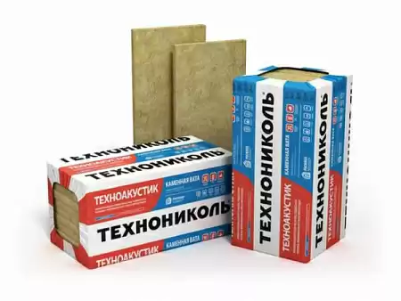 Утеплитель ТЕХНОАКУСТИК Технониколь 38-45 кг/м3, размеры 100х600х1200 мм, упаковка 0,432 м3 (6 плит)