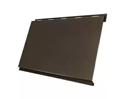 Металлический сайдинг Гранд Лайн / Grand Line профиль Вертикаль, GreenCoat Pural Matt 0.5, цвет RR 32 темно-коричневый (RAL 8019)