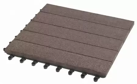 Садовый паркет Комфорт 3 GRINDERDECO ДПК, 300x300 мм, венге, упаковка 10 шт.
