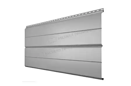 Металлический сайдинг Металл Профиль L брус XL Накатка, 0.5 NormanMP, RAL 7004 серый