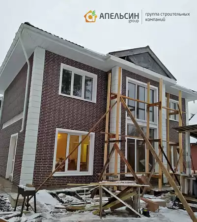 Монтаж фасада панелями Альта Профиль в д. Коваши
