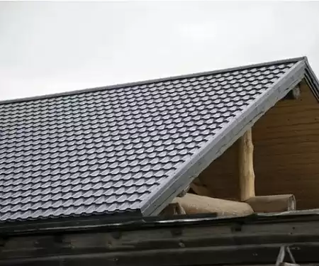 Металлочерепица Гранд Лайн / Grand Line, коллекция Kvinta Plus, 0,5 Rooftop бархат Zn 180, цвет RAL 7016 (антрацитово-серый)