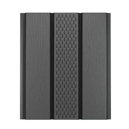 Софит с центральной перфорацией AQUASYSTEM, 0.45 PE, Zn 275, 2400x325 мм, RAL 7024 графит