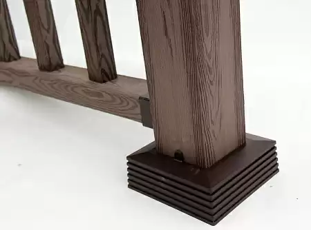 Столб Holzhof Woodstyle / Хольцхоф (фактура дерева), 100х100х1000 мм, цвет коричневый