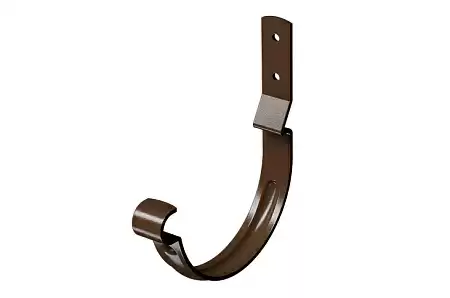 Карнизный крюк короткий Docke STAL PREMIUM D125, RAL 8017 каштан