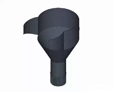 Воронка открытая D120 мм, Zn + порошк.покраска, цвет RAL 7024 (мокрый асфальт)