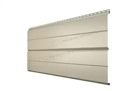 Металлический сайдинг Металл Профиль L брус XL Накатка, 0.45 PE, RAL 1015 светлая слоновая кость