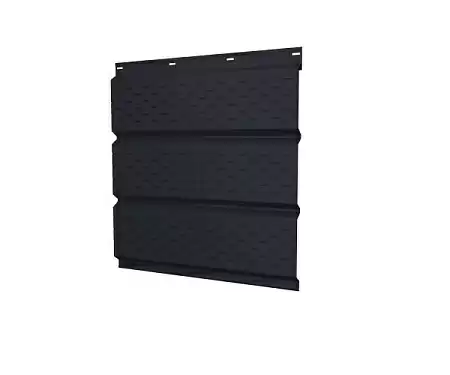 Софит металлический с полной перфорацией Grand Line / Гранд Лайн, GreenCoat Pural Matt 0.5, цвет RR 33 черный (Ral 9005)