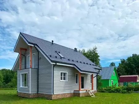 Металлочерепица Гранд Лайн / Grand Line, коллекция Classic, 0,5 Satin Zn 140, цвет RAL 7024 (мокрый асфальт)