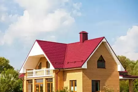 Волновой профиль Grand Line Modern, 0,4 PE, Zn 100, RAL 3005 красное вино