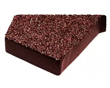 Заглушка Метротайл (Metrotile) для торцевой планки, правая, цвет бордо, 118х100 мм
