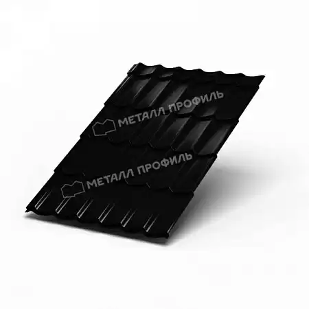 Металлочерепица Металл Профиль (Ламонтерра, Ламонтерра X, Макси), PURMAN 0.5, черный темный RAL9005
