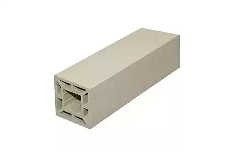 Столб ДПК / поддерживающий профиль (пустотелый) CM Railing, 3000х90х90 мм, WHITE WOOD (беленый дуб)