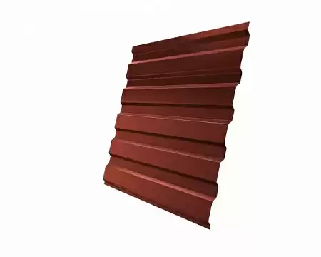 Профнастил С20А Гранд Лайн / Grand Line 0.5 GreenCoat Pural Zn 275, цвет RR 750 кирпично-красный (RAL 8004)