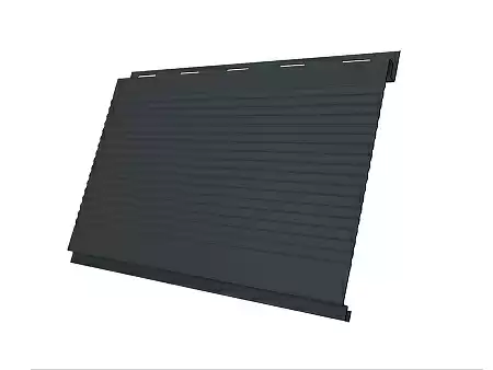 Металлический сайдинг Гранд Лайн / Grand Line профиль Вертикаль, GreenCoat Pural Matt 0.5, цвет RR 2H3 антрацитово-серый (RAL 7016)
