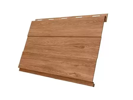 Металлический сайдинг Гранд Лайн / Grand Line профиль Вертикаль, Print elite 0.45, цвет Honey Wood (Медовое дерево)