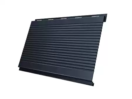 Металлический сайдинг Гранд Лайн / Grand Line профиль Вертикаль, GreenCoat Pural Matt 0.5, цвет RR 23 темно-серый (RAL 7024)