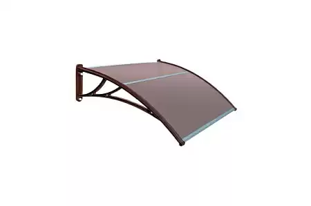 Усиленные защитные козырьки STOPrain Fakro из поликарбоната, 153,5x107x31, бронзовый, кронштейн коричневый